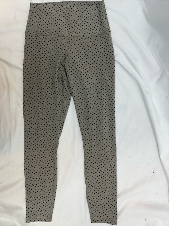 Everlane Pants - Everlane Army Green Leggings with Black Polka Dots S